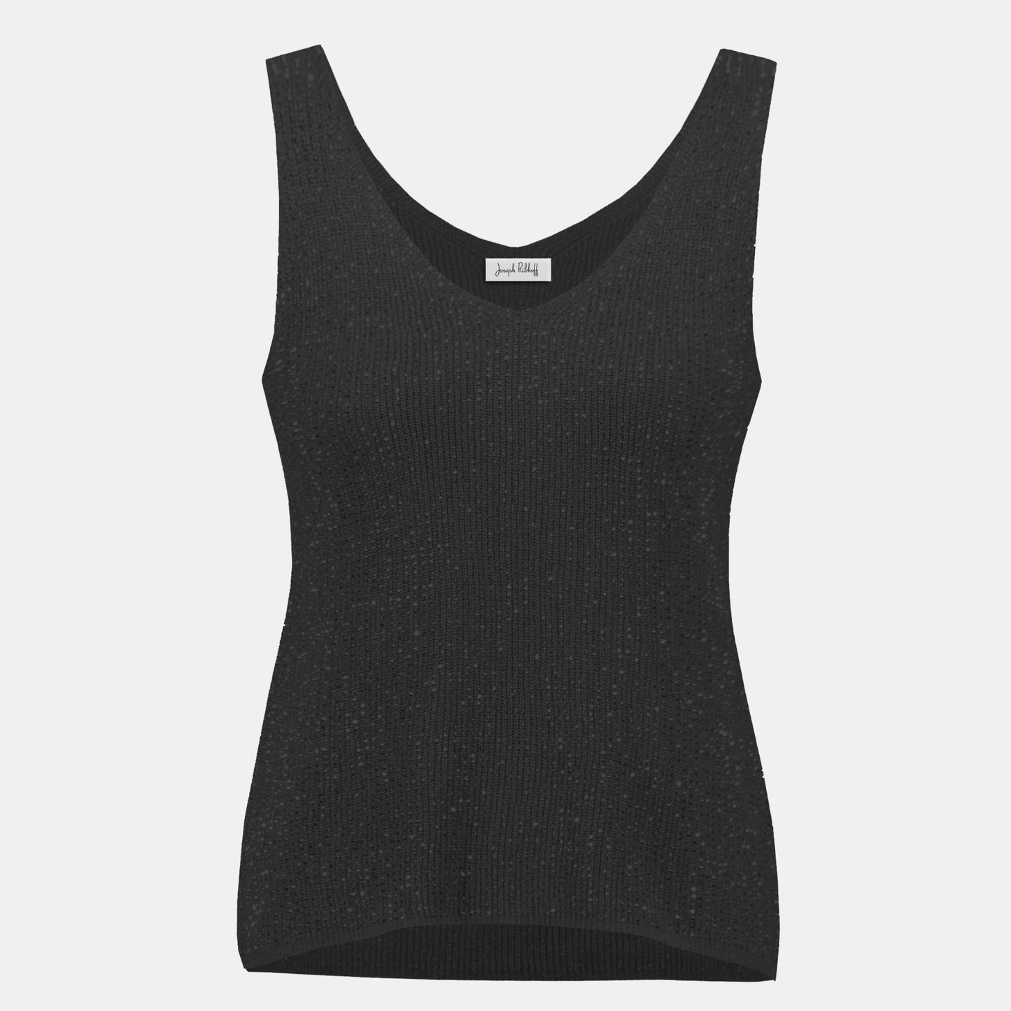 The Metallic Knitted Camisole with Rhinestones in black by Joseph Ribkoff