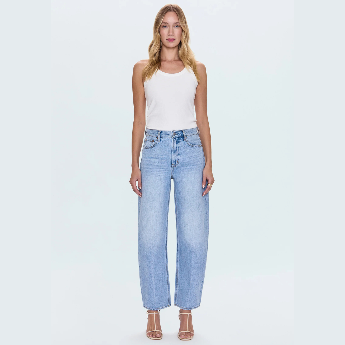 PISTOLA Wes High Rise Barrel Jean in Gaze