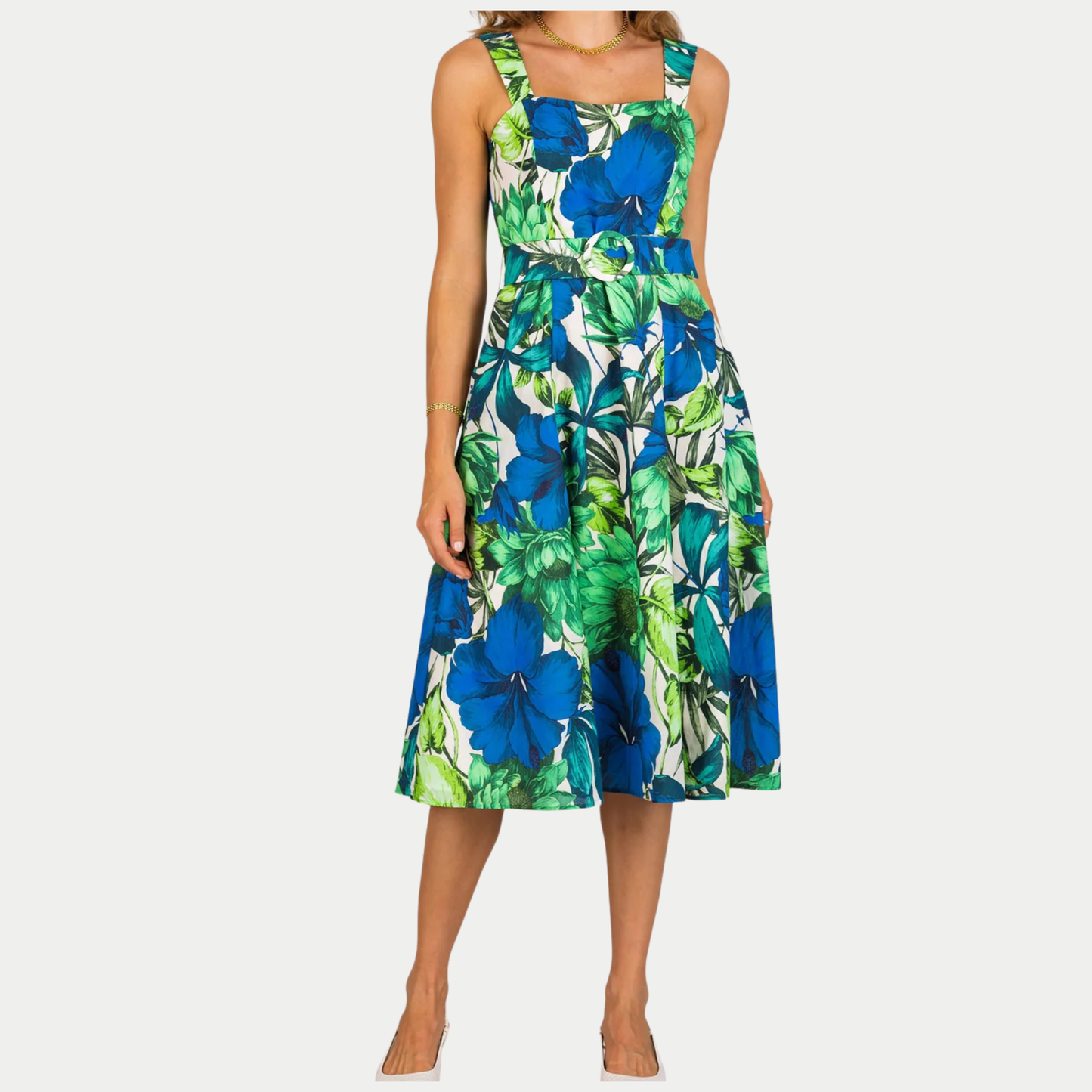 Lavender Brown Legacy Dress in Blue/Green Combo