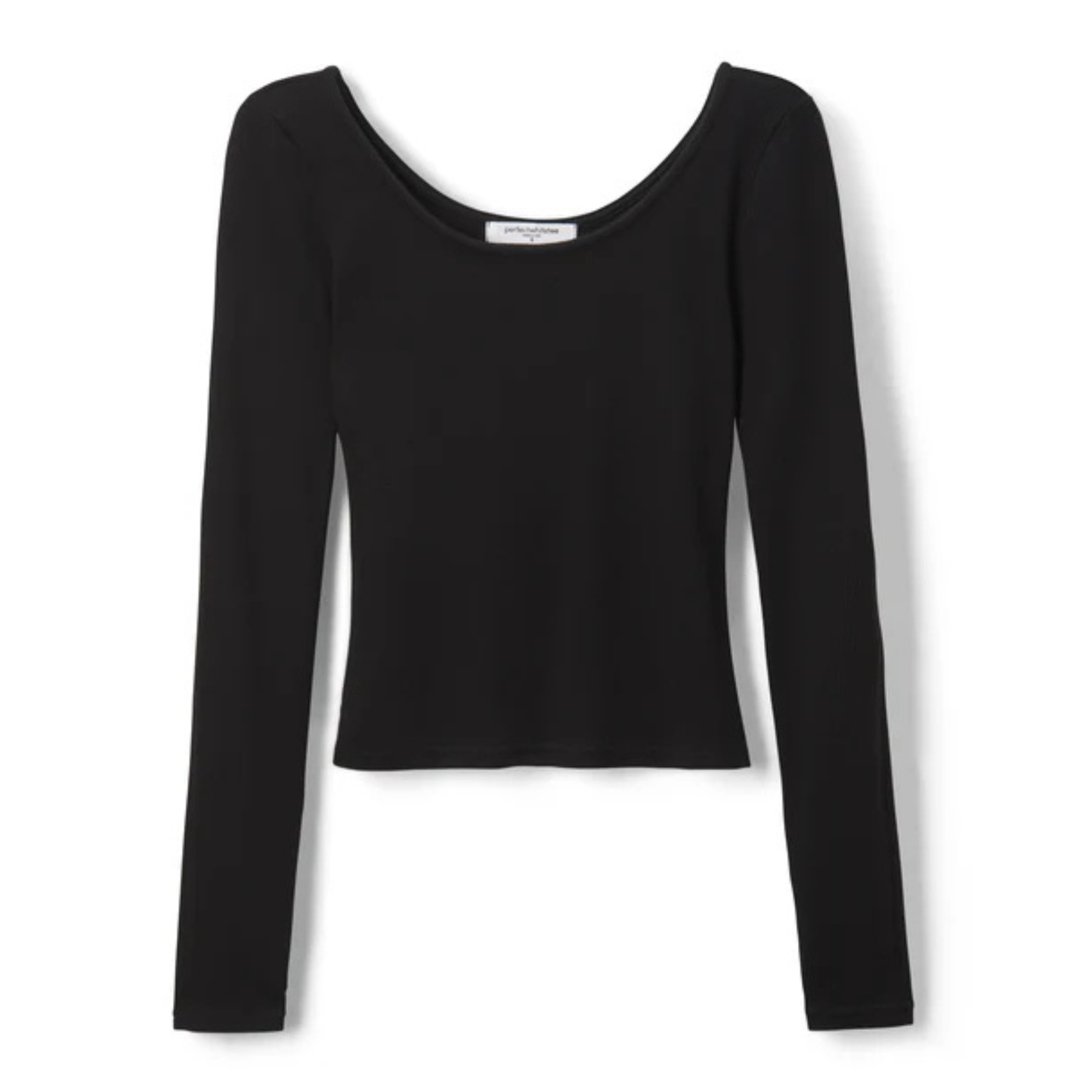 Perfect White Tee Anya Long Sleeve Top in True Black