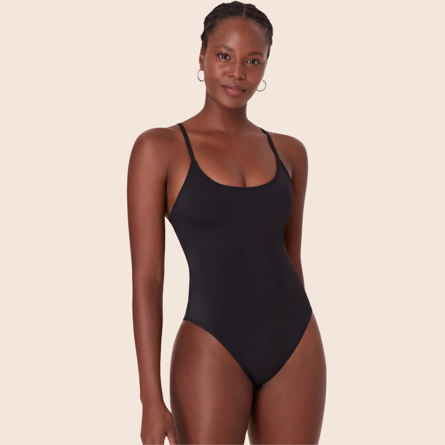 Andie Swim Amalfi One Piece in Black Eco Nylon