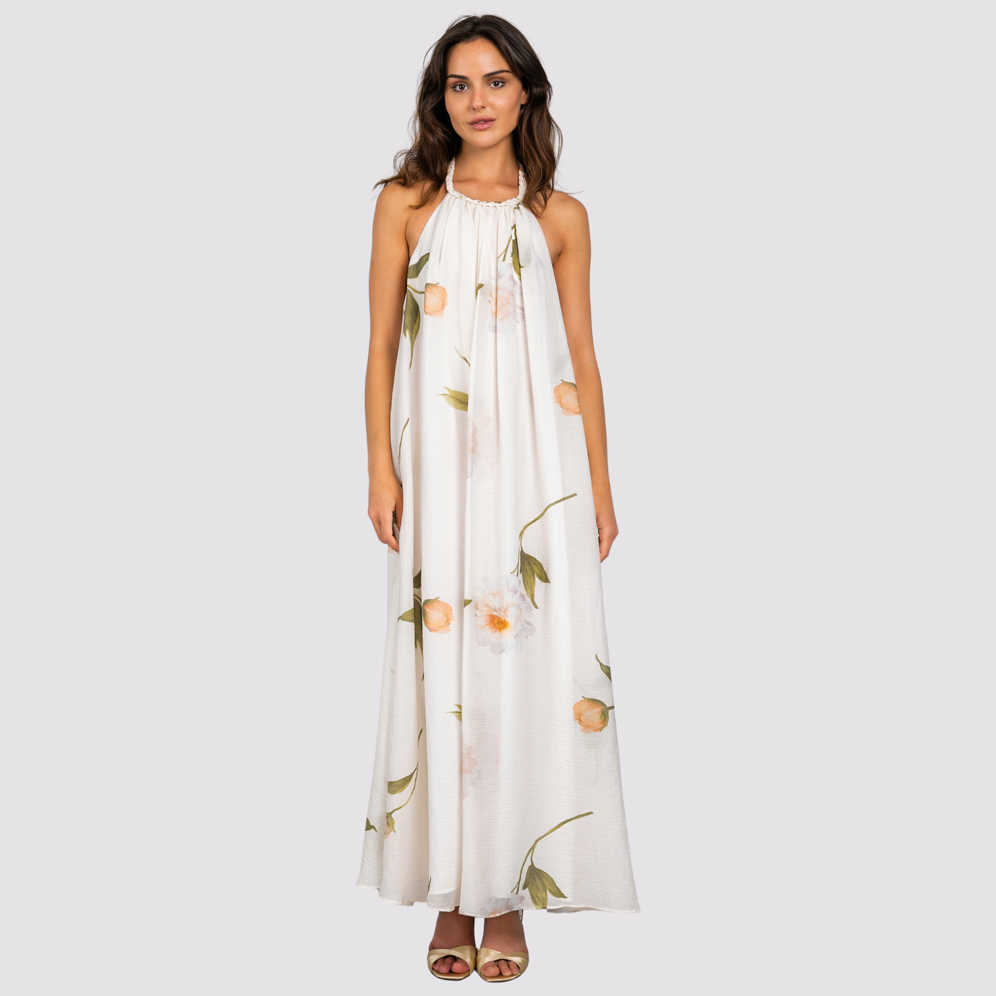 Lavender Brown Antonella Dress | Harbour Thread Cream Taupe / M Lavender Brown Antonella Dress | Harbour Thread Cream Taupe / M