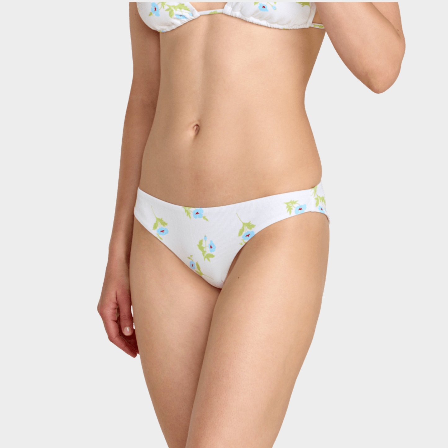 RVCA Dream Big Cheeky Bikini Bottoms in Cloud