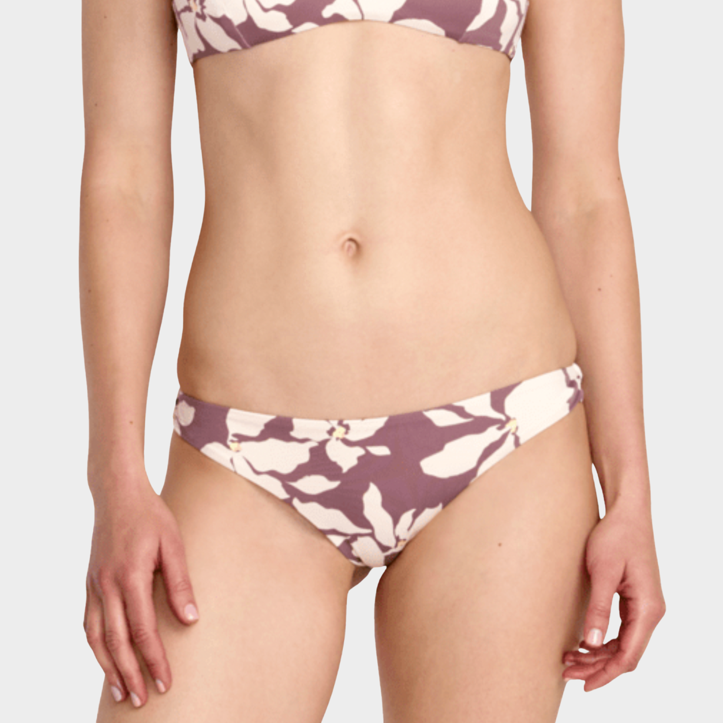 RVCA Something Else Cheeky Bikini Bottoms in Terra Brown
