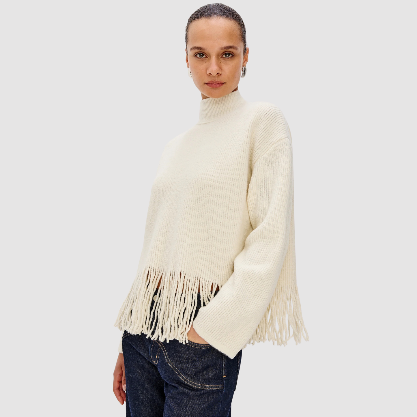 Rails Lise Sweater in Ivory Fringe