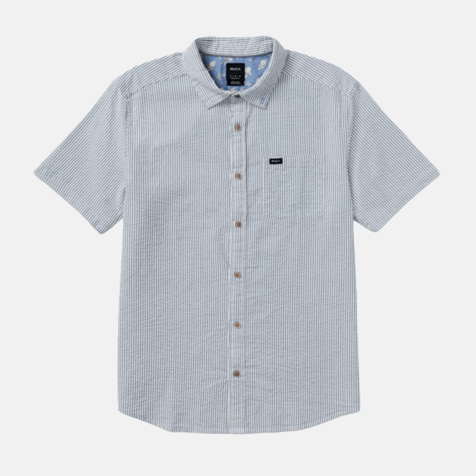 rvca dress shirts RVCA That'll Do Seersucker Short Sleeve Shirt