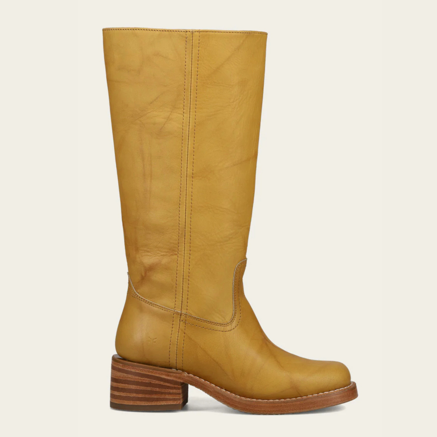 The Frye Campus 14L Wide Calf Boot is available at Harbour Thread boutique in the color Banana