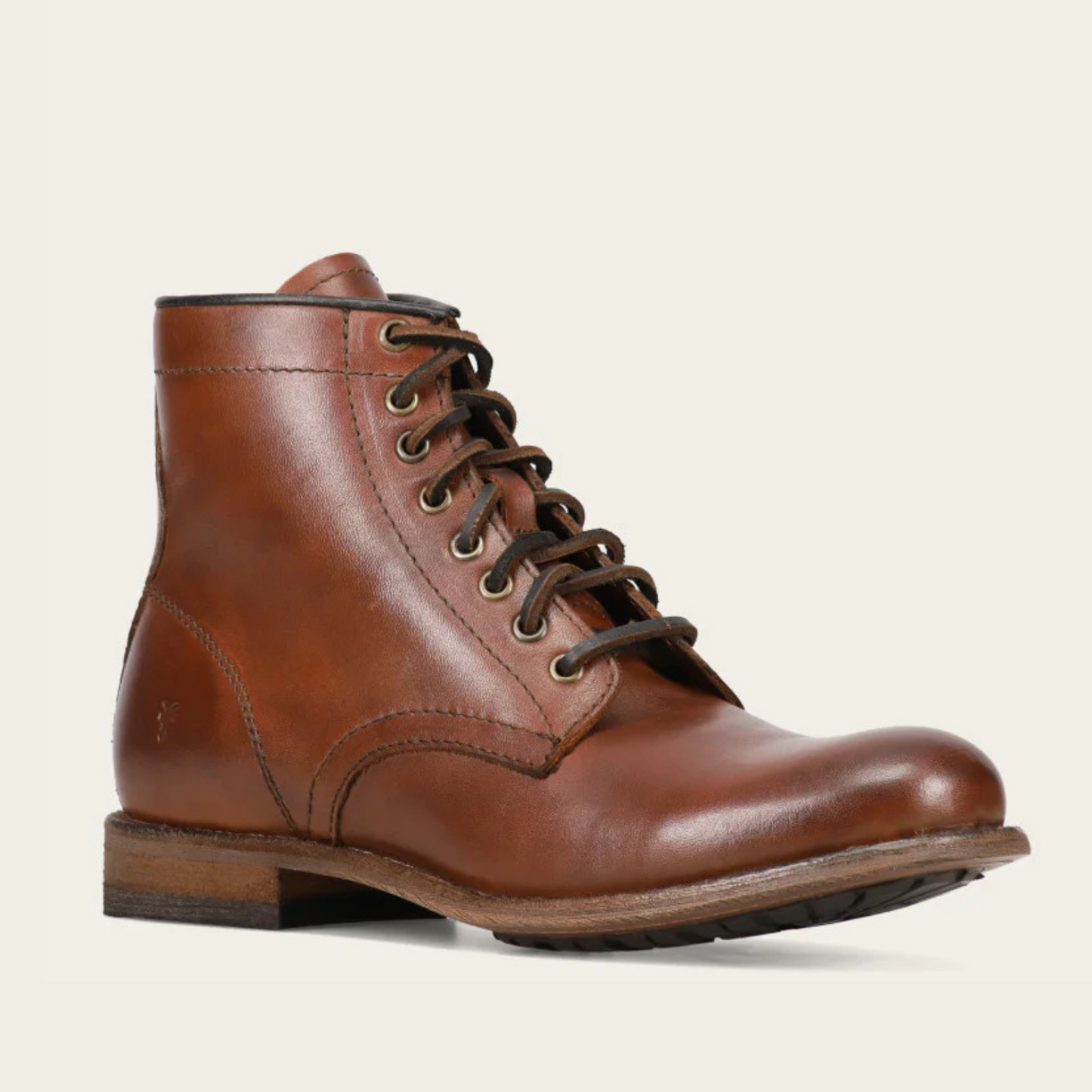 FRYE Tyler Flex Lace Up Men's Boot in the color Cognac