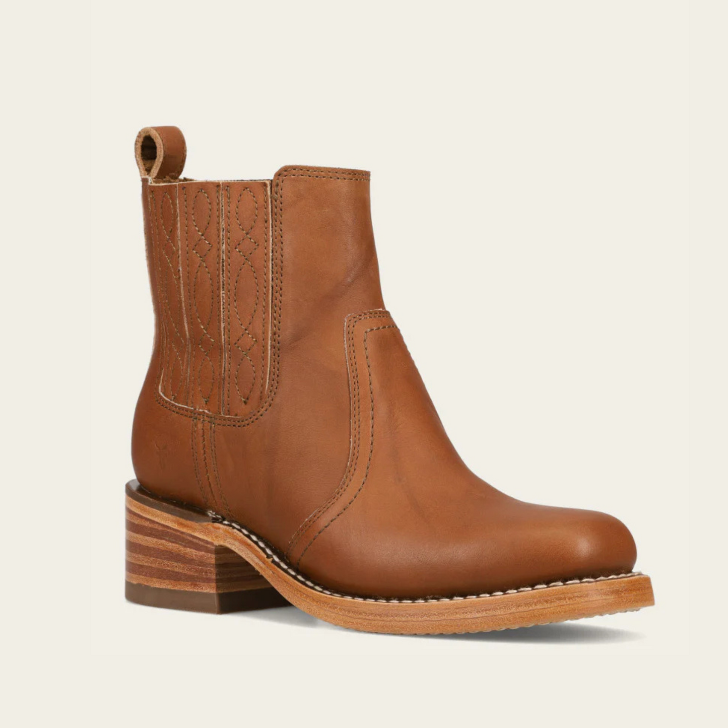 The FRYE Campus Chelsea Boot in the color Saddle