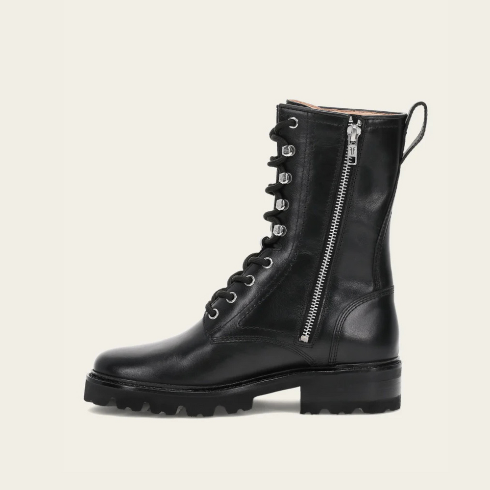 
                      
                        Black leather Frye boots with interior zipper
                      
                    