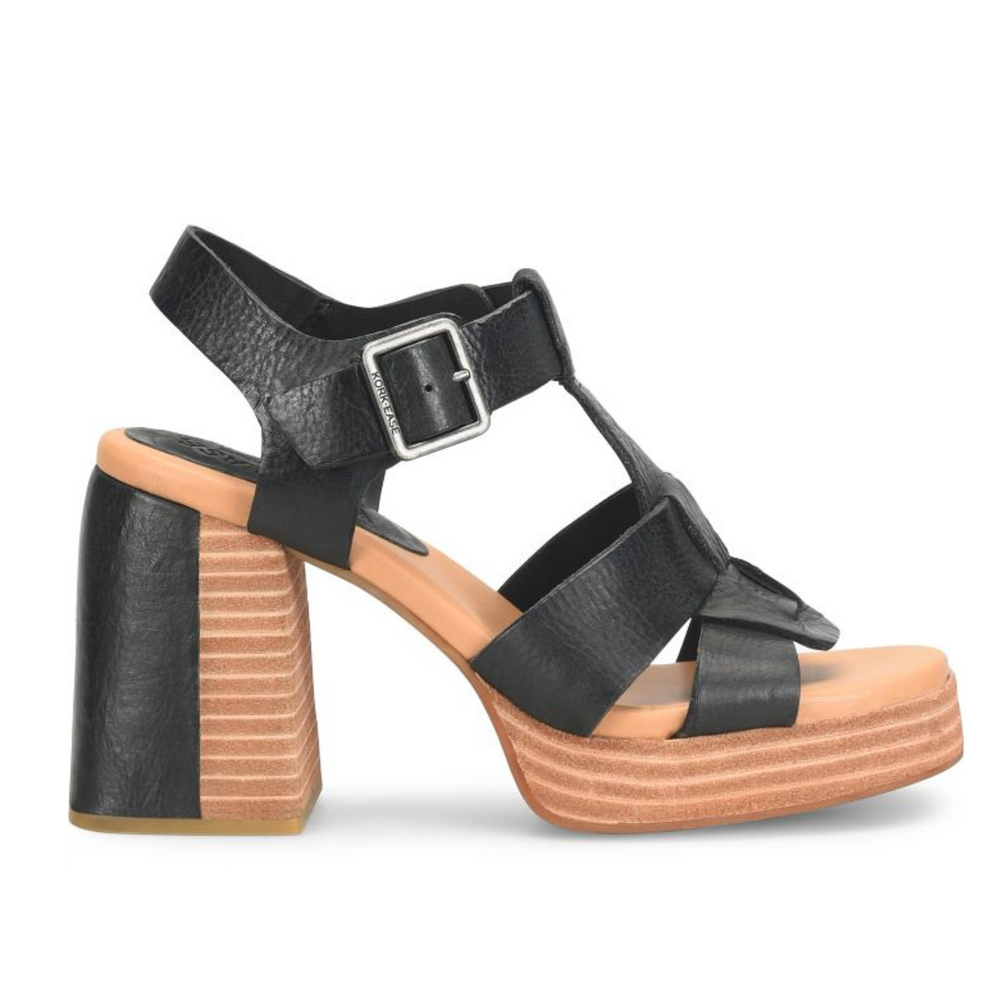 
                      
                        Black platform sandal with ankle straps from Kork-Ease
                      
                    