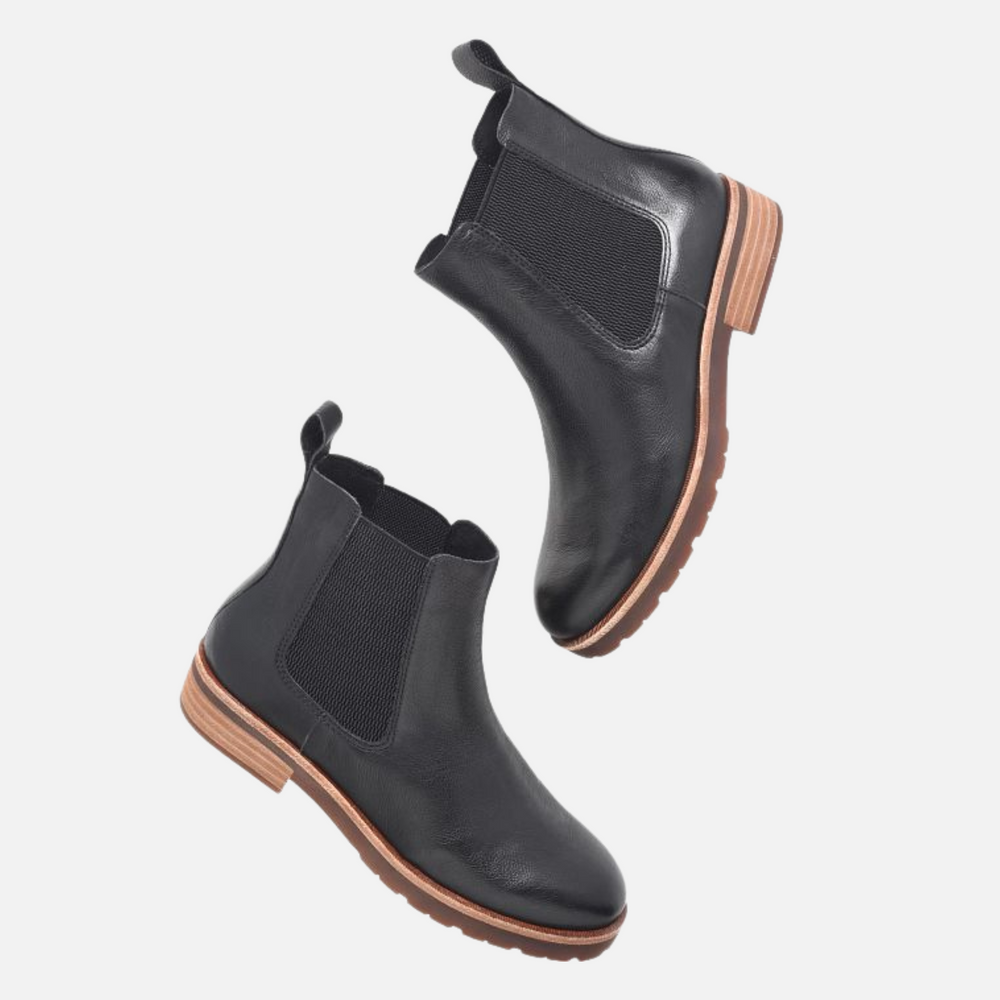 
                      
                        The Bristol Black Leather Chelsea Boots by the brand Kork-Ease
                      
                    