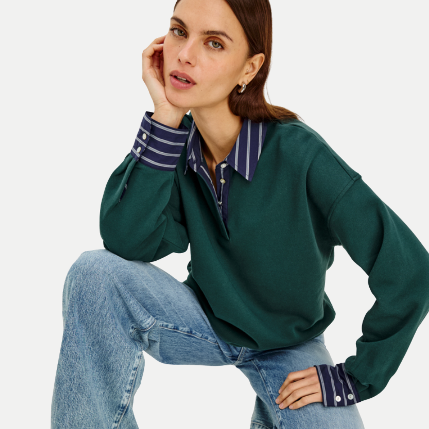 Rails Zavier Sweatshirt in the color Forest