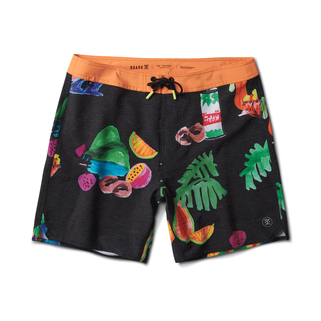 Roark Passage Boardshorts 17" - Tahiti Treat Black