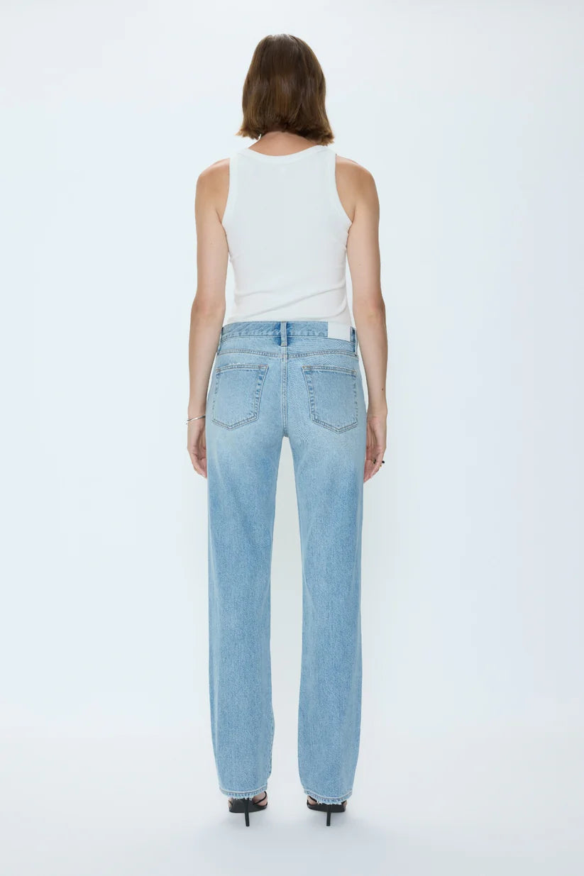 Women's mid-wash denim