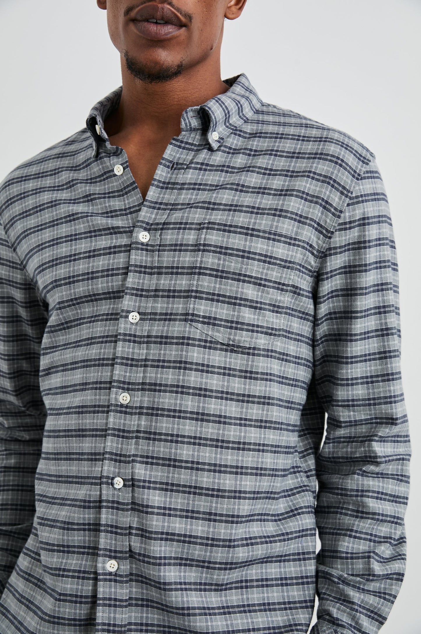 Rails | Reid Shirt - Navy Pumice | Premium Cotton | Size S
