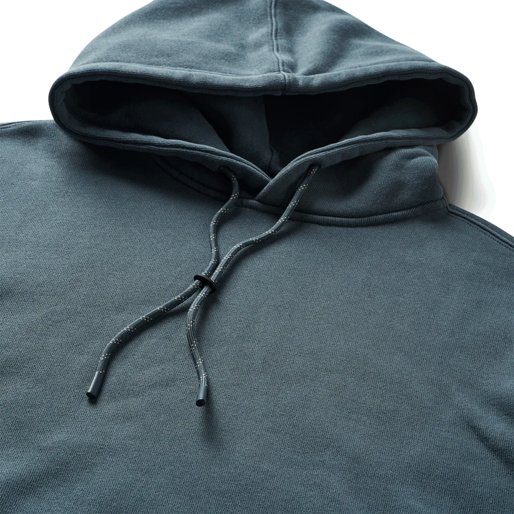 
                      
                        Hood and drawstring design detail on the Bolo Fleece Hooded Sweatshirt by Roark
                      
                    