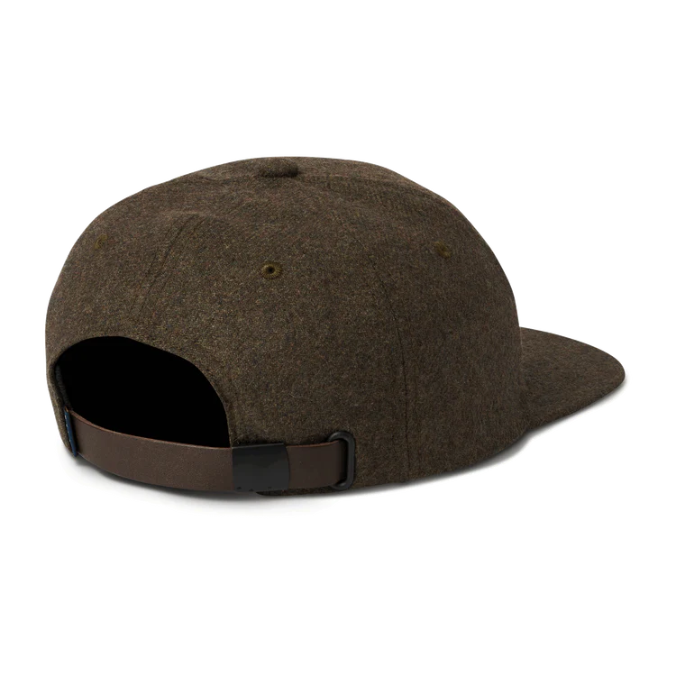 Back view of the Campover Strapback Hat in the color Hillside by Roark