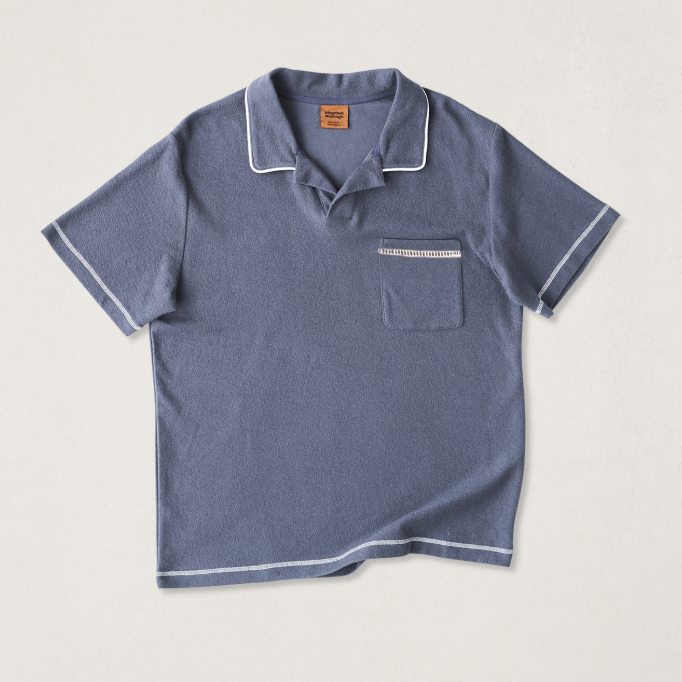 Rhythm Ladder Vintage Terry Polo in Vintage Navy