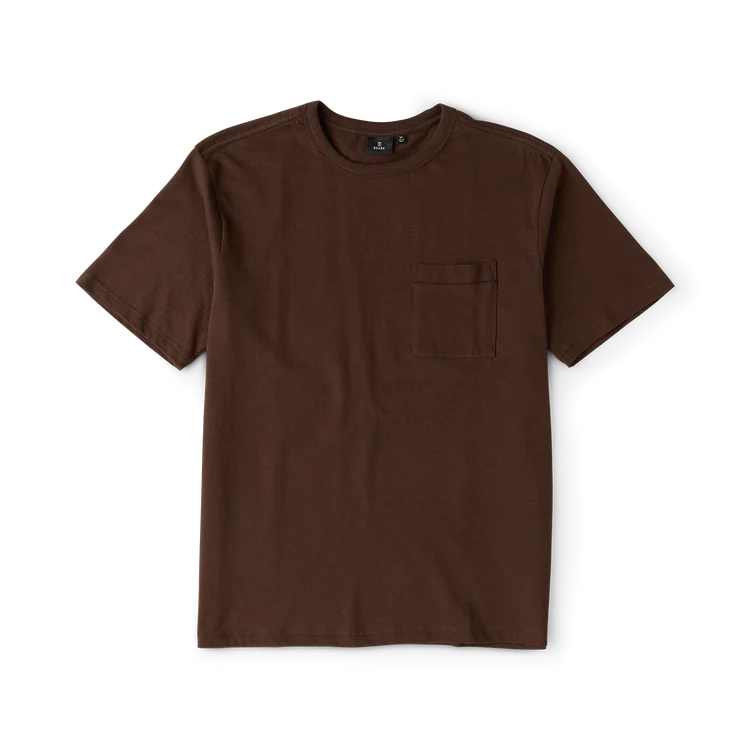Roark Well Worn Organic Short Sleeve Tee in Cocoa Bean