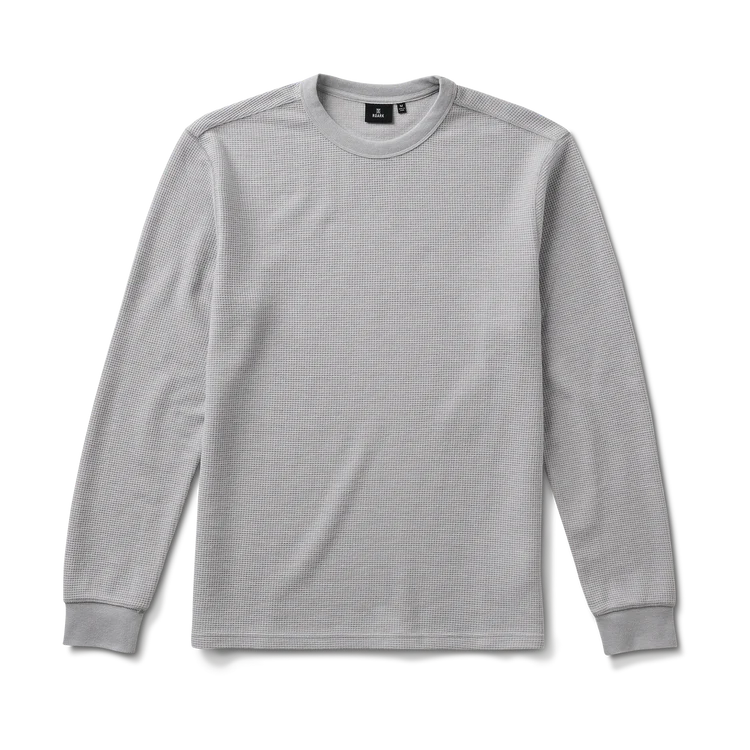 Roark Well Worn Thermal Long Sleeve Tee in Heather Grey