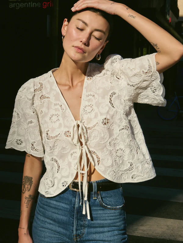 Nation LTD Rosalyn Tie Front Top at Harbour Thread boutique
