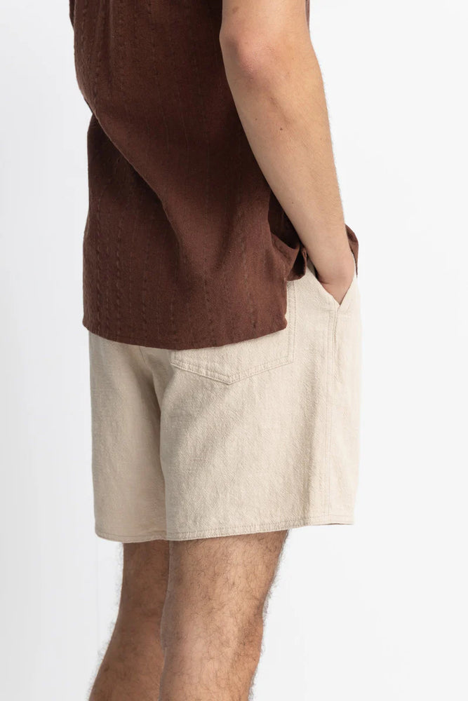 
                      
                        Men 's linen cotton blend natural shorts
                      
                    