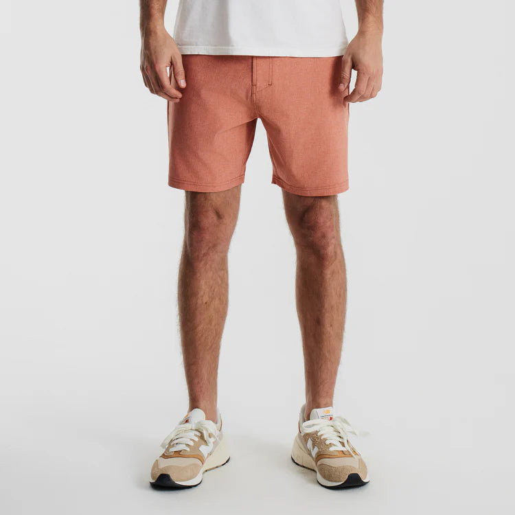 The Saffron REd 17" Hybro Hybrid Shorts by Roark