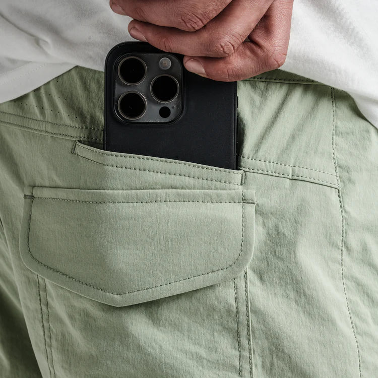 
                      
                        Pocket detail on the Chaparral 17" Layover Trail Shorts by Roark
                      
                    