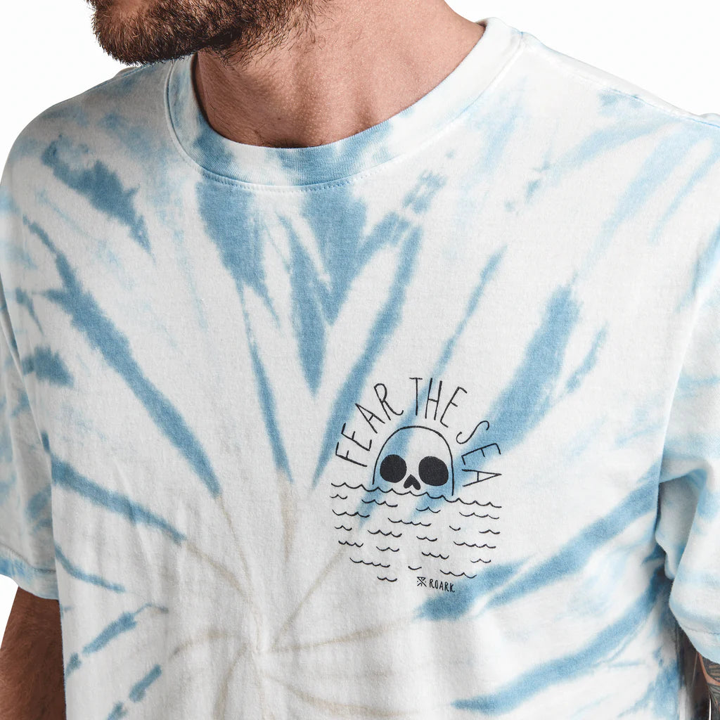 Roark Fear The Sea Tie Dye Wash Premium Tee - Light Blue