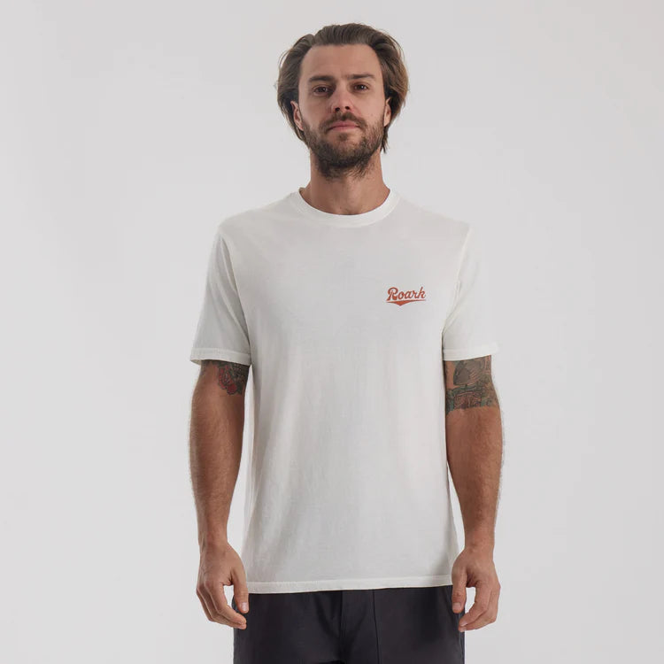 Men's off-white short sleeve t-shirt from Roark