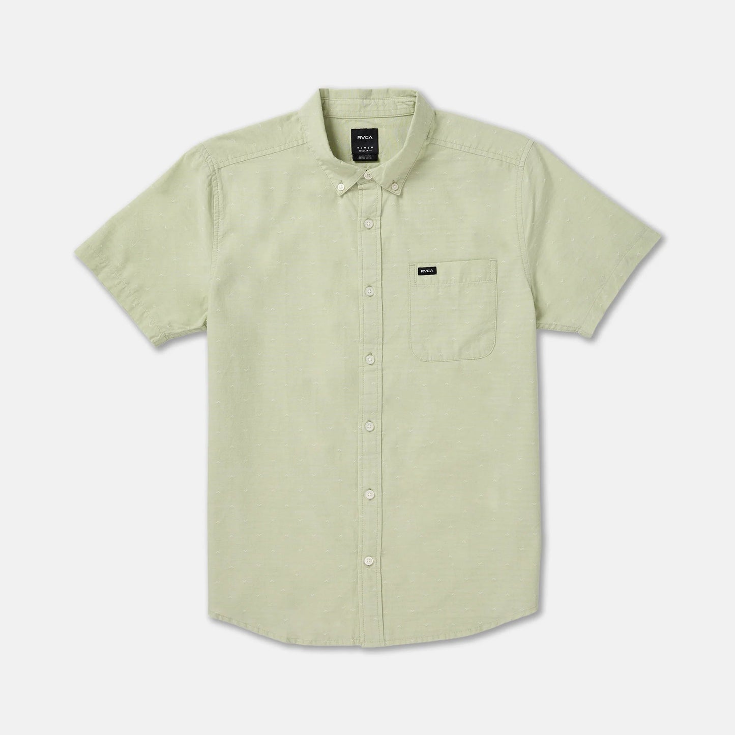 RVCA That'll Do Dobby Short Sleeve Shirt in Laurel Green