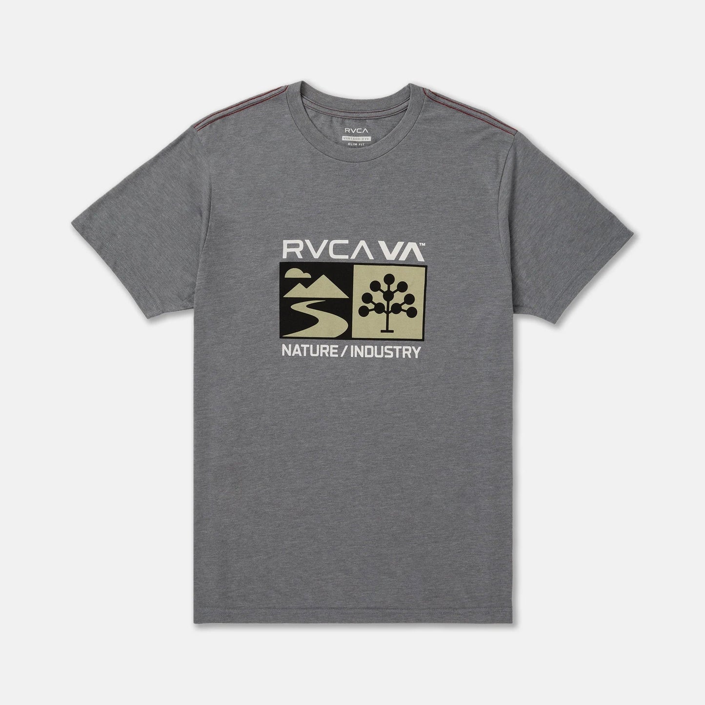 RVCA Harvester Short Sleeve Men's Tee in Smoke