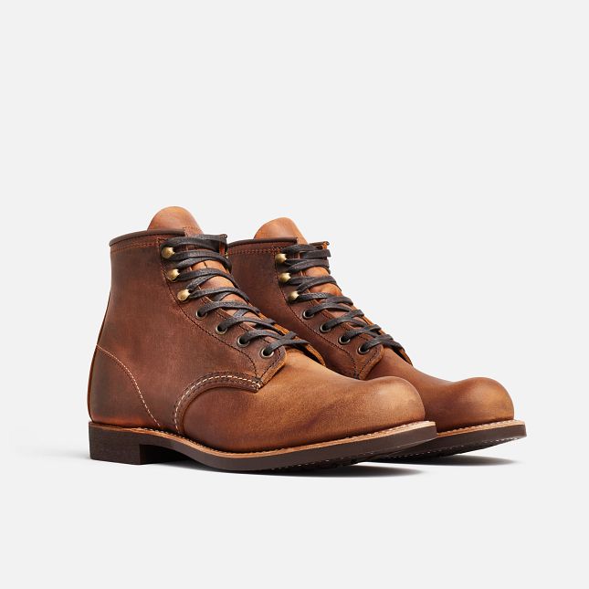 Men's six-inch leather lace-up boots