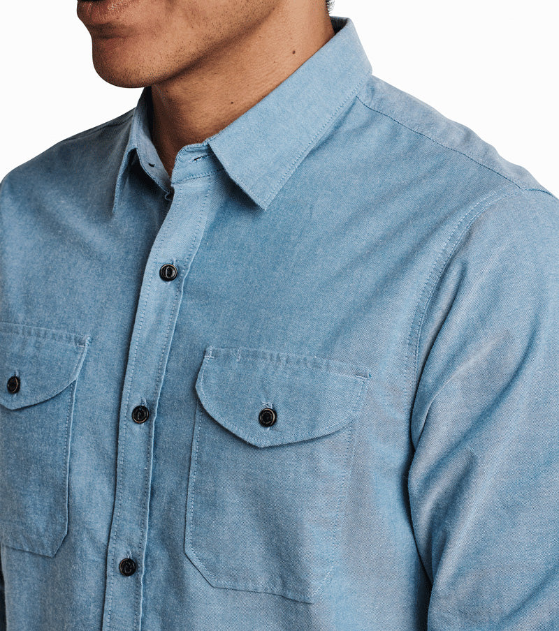 
                      
                        Roark Well Worn Long Sleeve Button Up Shirt - Blue
                      
                    