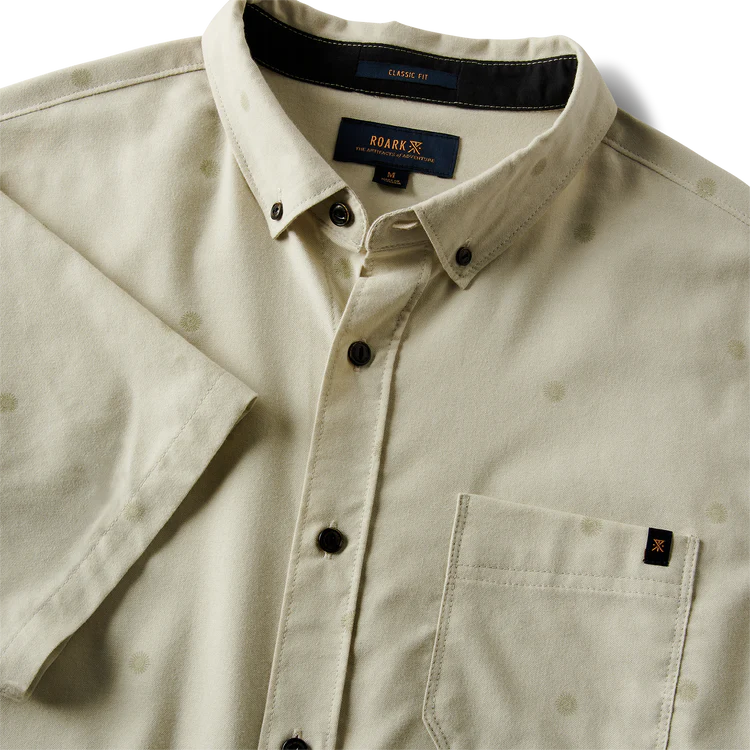 
                      
                        Front design detail on the Chaparral Scholar Stretch Shirt by Roark
                      
                    