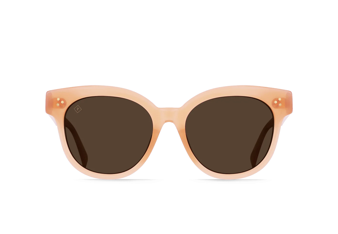 RAEN's Nikol Women's Cat-Eye Sunglasses with Papaya frame and Vibrant Brown Polarized lenses