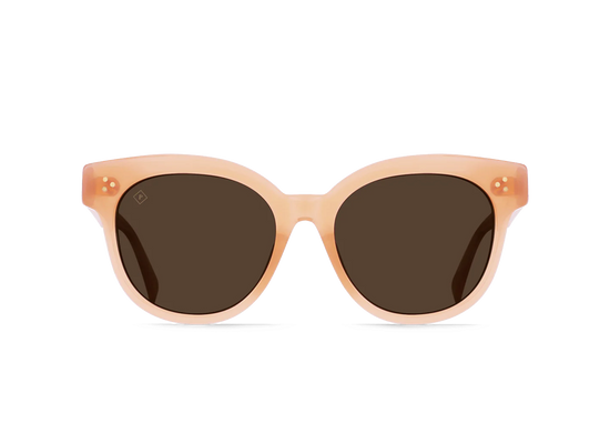 RAEN's Nikol Women's Cat-Eye Sunglasses with Papaya frame and Vibrant Brown Polarized lenses