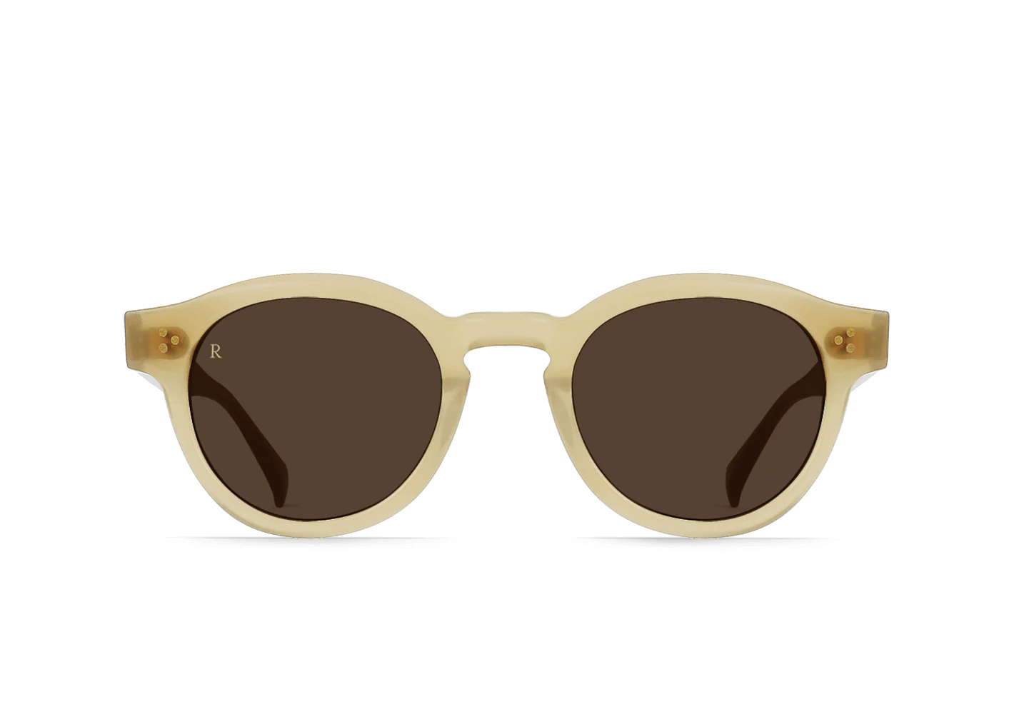 RAEN's Zelti Unisex Round Sunglasses with Villa frames and Vibrant Brown lenses