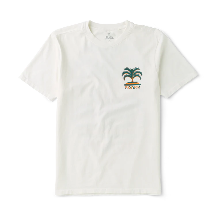Roark Moto Palm Premium Tee in Off White