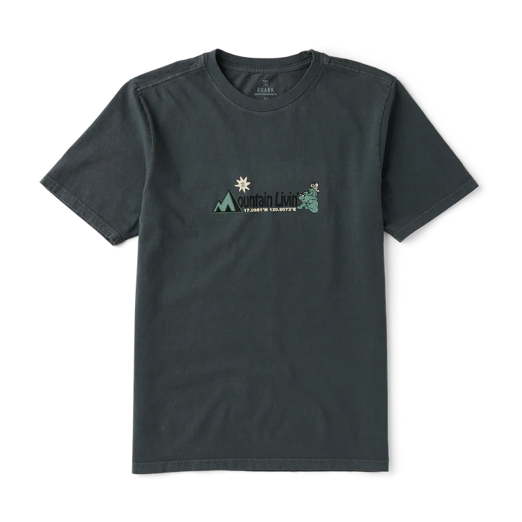 Roark Mountain Livin Premium Tee in Charcoal