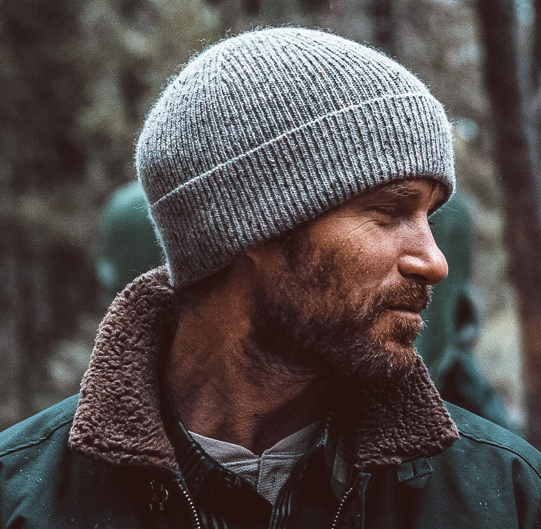 A man wearing a grey beanie from Roark