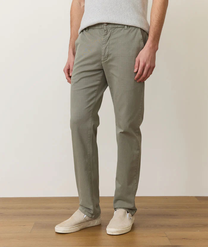 Marine Layer's Vetiver Saturday Slim Straight Twill Chino pants at Harbour Thread. 