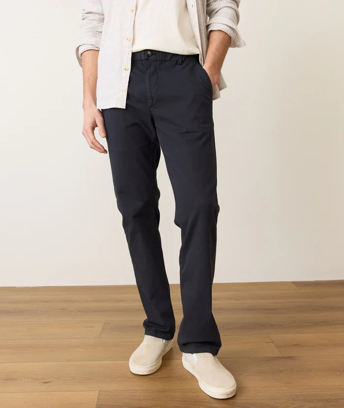 Men's washed black slim straight fit chinos