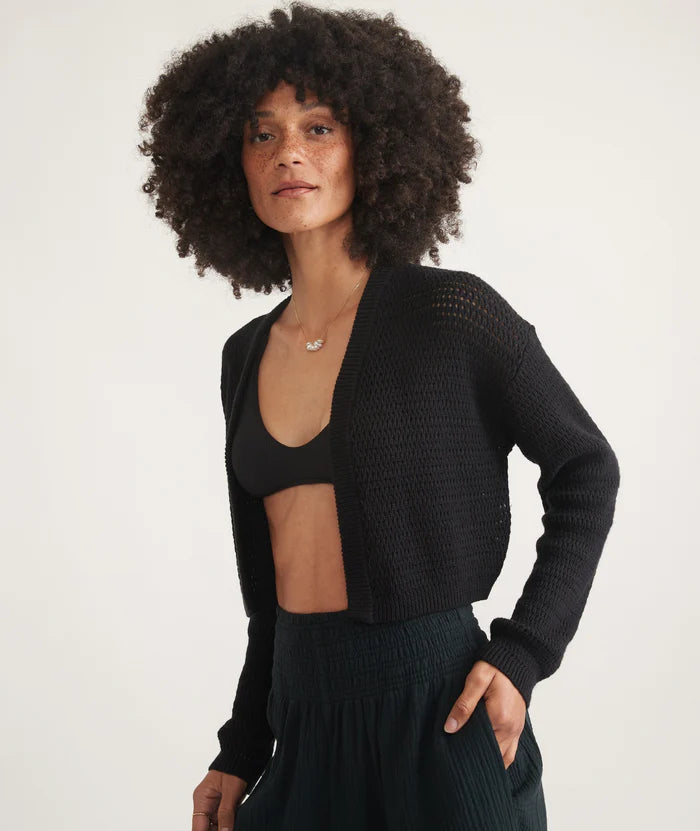 Marine Layer's Anacapa Cardigan in the color Black