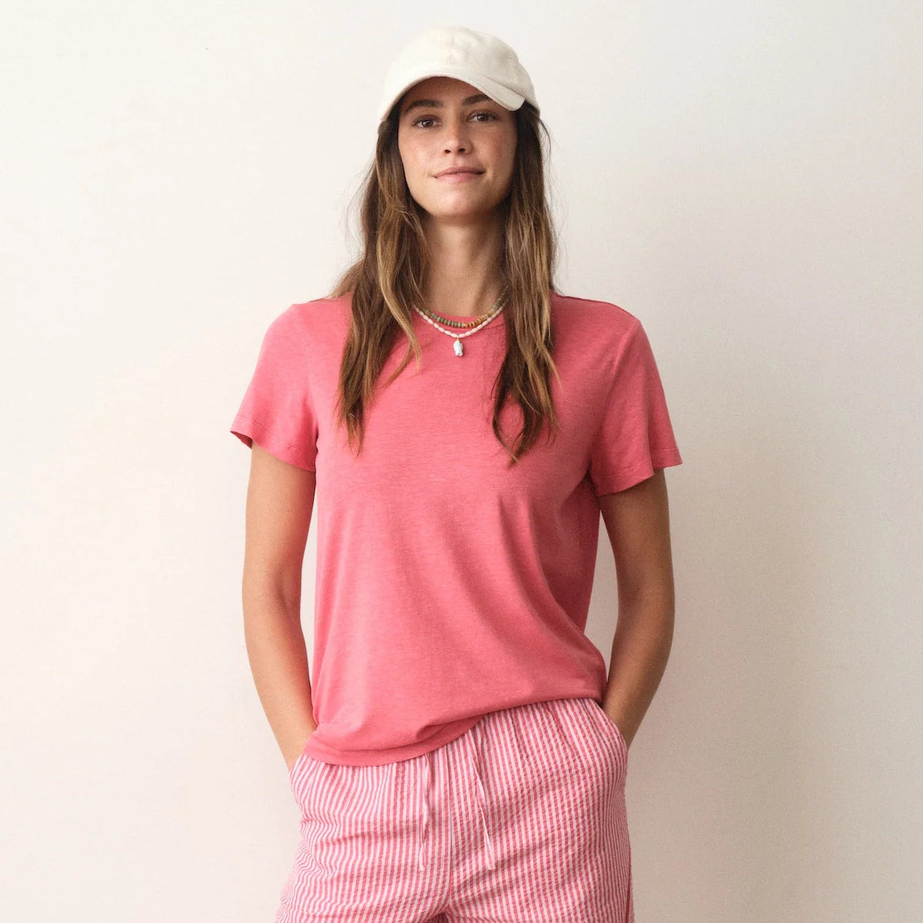 ML Women's Washed Red Tried & True Hemp Crew Tee