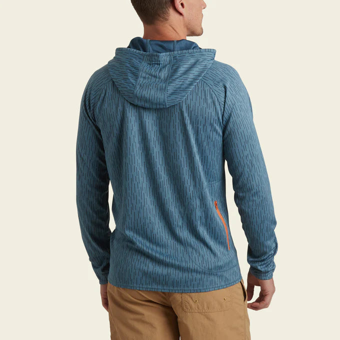 
                      
                        Back view of the Deluge Camo Pacific Blue Loggerhead Hoodie by Howler Brothers
                      
                    