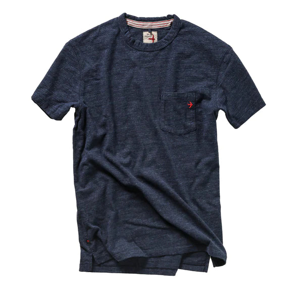 
                      
                        Relwen's Ringspun Pocket Tee in the color Navy Marl
                      
                    