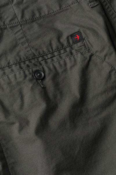 
                      
                        Design detail on Relwen's Flyweight Flex Chino in the color Charcoal
                      
                    