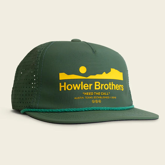 The Howler Bros Howler Arroyo Unstructured Strapback Hat in the color Astroturf
